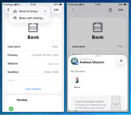 Passkey Syncing and Sharing
