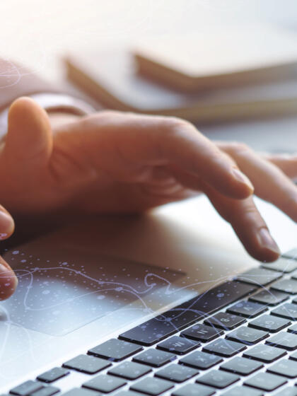 PSD2 SCA-Telco-person typing on keyboard-header-1600x1667
